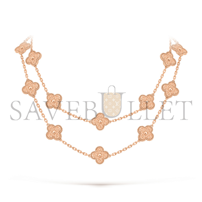 VAN CLEEF ARPELS VINTAGE ALHAMBRA LONG NECKLACE, 20 MOTIFS VCARN9T000